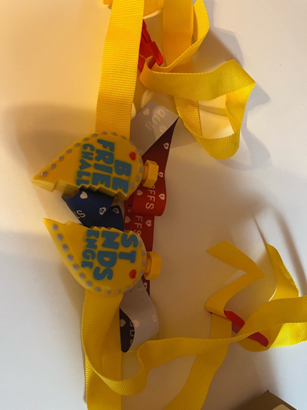 Hasbro Yellow Best friends Challenge belts- Party Game Accessory Jimmy Fallon